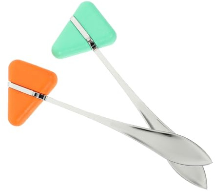 BELLIFFY 2 Pezzi Martello Neurologico in Zinco per Diagnosi Riflessi Strumento per Percussioni Precise e Uso Clinico e Ospedaliero Colore Casuale