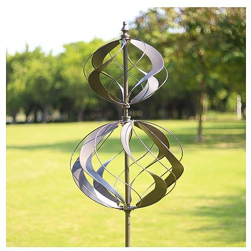 WinWindSpinner, Kinetic Metall-Windspiel – großes Outdoor-Windspiel aus Metall für Hof, Garten, Windmühlen, Rasen-Ornament, Dekoration für Rasen, Terrasse (213 cm)