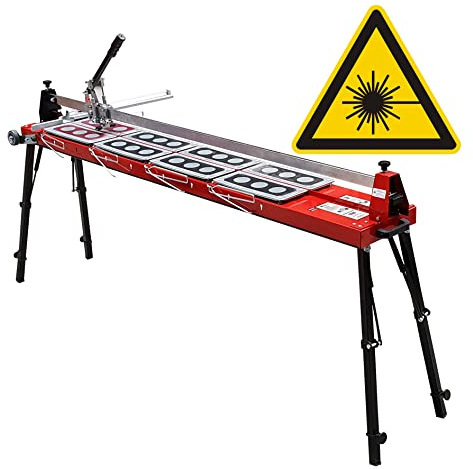Heka Fliesenschneider GigaCut Plus 1600 mm mit höhenverstellbarer Führungsschiene, Beinen, Laser und Stoßdämpfer
