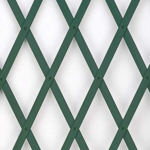 Garden Mile Set of 2-6ft Green Expanding Plastic Garden Trellis Climbing Plant Support Fence Panel Gardening Support Structure Growing Equipment Outdoor Patio Garden Porch Wall Mounted