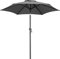 Kingsleeve® Parasol inclinable Ø 200cm Anthracite Parasol en Aluminium avec manivelle Protection Solaire Jardin terrasse