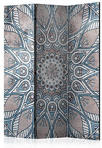 murando Akusticher Raumteiler japanische Muster Foto Paravent 135x172 cm beidseitig auf Vlies-Leinwand Bedruckt Trennwand Spanische Wand Sichtschutz Raumtrenner Mandala Orient Ornament p-C-0038-z-b