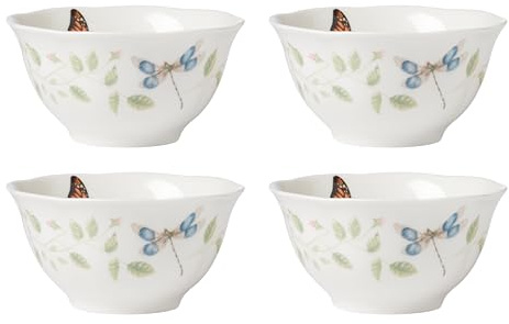 Lenox 894543 Butterfly Meadow Vines 4-Piece Rice Bowl Set