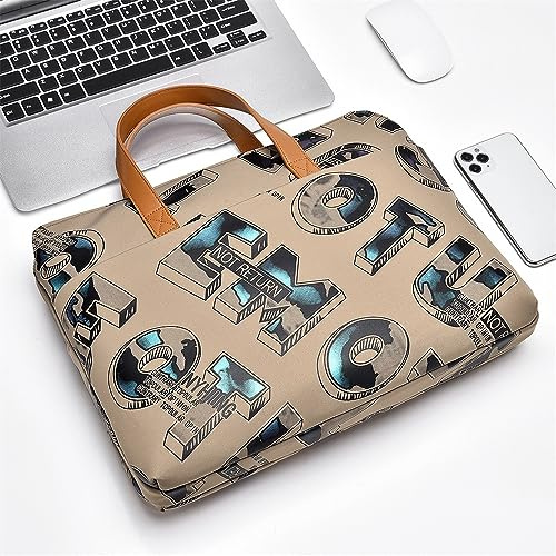 Surwin Sacoche pour Ordinateur 13.3/14.1/15.6 Pouces Housse pour Ordinateur Portable Mode Porte-Documents Sac de Transport imperméable Compartiment Multiples avec Poignée (13.3/14.1 Pouces,Brun)