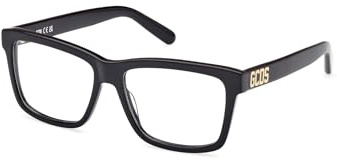 GCDS Brille mit Sehstärke für Unisex optional mit Sonnenbrillentönung oder Blaulichtfilter, Quadratisch, gefertigt aus Acetat, Modell: GD5020 (inklusive Brillenetui)