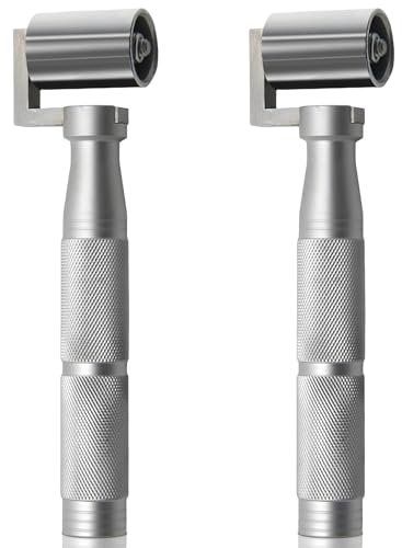 PRITOK Rullo di pressione in acciaio inossidabile: 2 pezzi 40 mm rullo di pressione per carta da parati, rullo di pressione a mano, strumento per la sigillatura dei bordi e per la saldatura di teloni