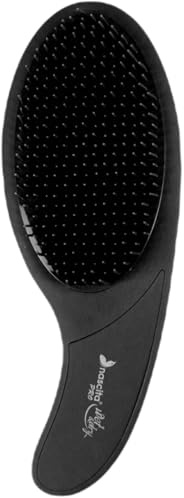nascita Detangler Wet & Dry Haarbürste ohne Ziepen, für Damen, Herren und Kinder, schmerzloses Entknoten für alle Haartypen, Entwirrbürste für nasses und trockenes Haar – Hair Brush Black