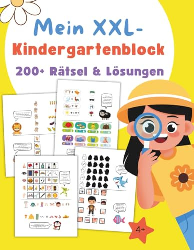 Mein XXL-Kindergartenblock: 200+ Rätsel und Lösungen, ab 4