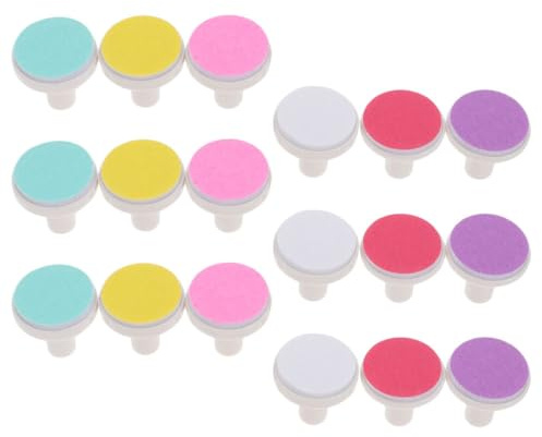 TOVINANNA Lot de 18 Têtes de Meulage pour Lime à Ongles Bébé Électrique Accessoires Sûrs et Solide Compatibles Coupe-Ongles Standard Usage Pédicure Manucure Bébé à Domicile