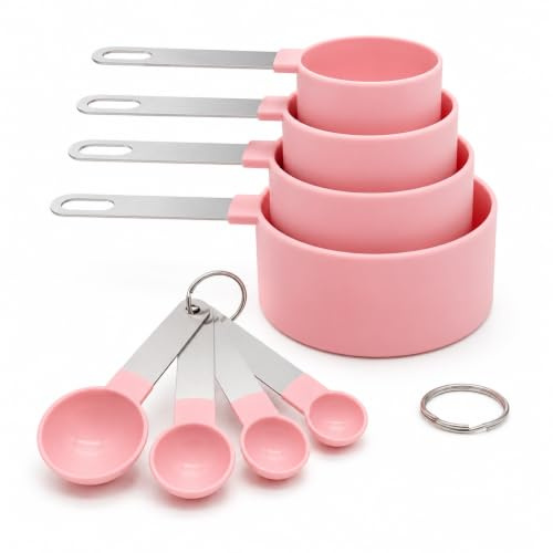 8PCS Measuring Cups and Spoons Set, Measuring Cups for Baking Kitchen