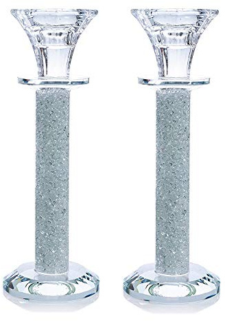 London Boutique Teelichthalter-Set mit 2 Kristallnieten, gefüllt, dekoratives Geschenk, in Geschenkbox