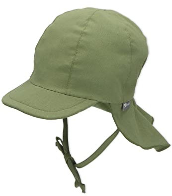 Sterntaler Unisex Schirmmütze mit Nackenschutz Sonnenhut, mittelgrün, 49