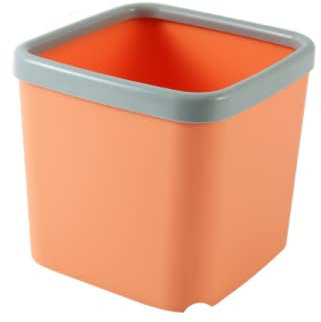 Mini Poubelle Poubelle De Table Corbeille Papier Poubelle De Bureau Classification Des Ménages Grande Capacité Salon Chambre Bureau Lumière Luxe Papier Panier Poubelle Trompette Créative,Petite Orange