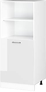 Vicco Oven housing cabinet Raul, White High Gloss/White, 60 cm
