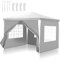 Ansobea Pabellón 3x3 m Carpa de Fiesta Impermeable Resistente a los UV Carpa de Jardín 100g/m² Carpa de Cerveza PE Tarpaulin Carpa de Festival con 4 Partes Laterales Blanco