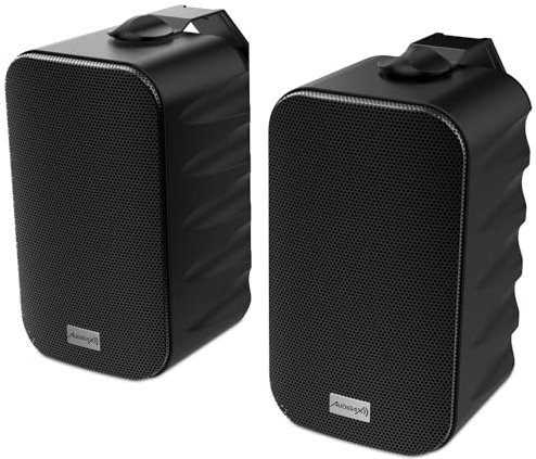 Audibax Delta 52 BT Black Pareja de Altavoces Bluetooth – Altavoces Activos de Alto Rendimiento para Pared – Compatible con Bluetooth - Alto Rango de Frecuencia (80Hz-20kHz) - Sonido Envolvente