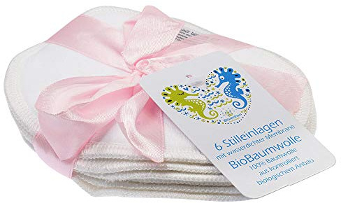 Blümchen wasserdichte Stilleinlagen 6 Stück Frottee flach