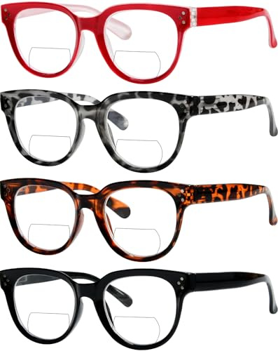 Eyekepper 4er-Pack Stilvolle Bifokal-Lesebrille Damen