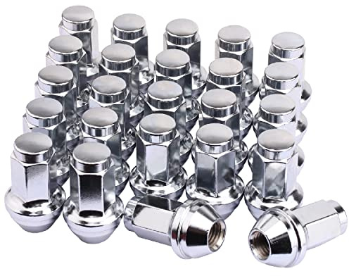 Set of 24, 14x2.0mm 13/16 Hex OEM Factory Style Large Acorn Seat Lug Nuts for 2001-2014 F150 Expedition Navigator Factory Wheels Large Acorn Seat