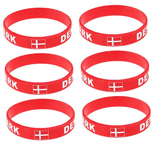 Milisten 6stücke Silikonarmband Länderflaggen-armband aus Hochwertigem Silikon für Lange Haltbarkeit Einheitsgröße für Sportereignisse und Internationale Wettkämpfe Länder-armband