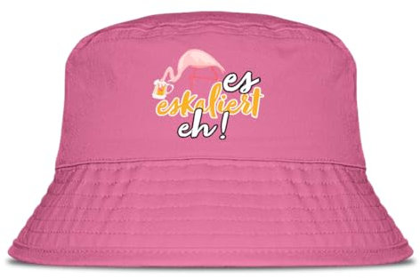 Prozente Momente Es eskaliert eh! Fischerhut | Anglerhut | Sonnenhut | Sommer | Party | Lustige Sprüche | OneSize | Malle | Urlaub | Pink