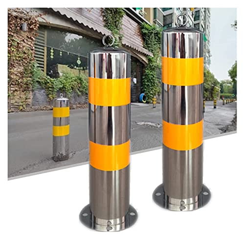 XAoSCd Pali di Sicurezza per Corrimano di Parcheggio per Vialetti D'Accesso, Pali di Sicurezza in Acciaio Inossidabile per Vialetti D'Accesso Pali di Sicurezza con Nastro Riflett,2X