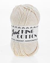 Jarol King Cotton Knitting & Crochet Yarn. Excellent Value Cotton Yarn Available in 2 Neutral Shades, 100% Cotton, 160 Metres, 100g Balls, Pack of 10, Cream