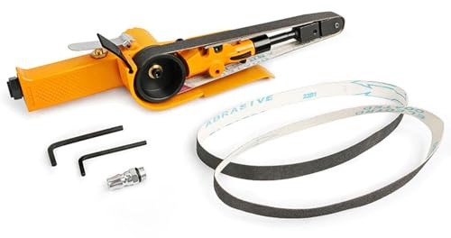 Levigatrice pneumatica multifunzionale smerigliatrice a nastro smerigliatrice per sbavatura e lucidatura (tipo B) 20 mm x 520 mm