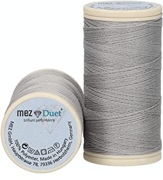 MEZ Duet Stärke 100 4645100-03002 grau Nähgarn, 100 % Polyester, 100m