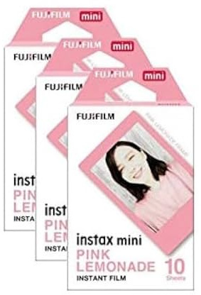 Fujifilm Instax Mini Pink Lemonade Photo Film 30 Pack