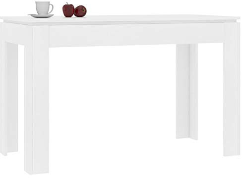 Tidyard Vackert Vit Matbord - Stabilt & Enkelt att Montera | 120x60x76 cm