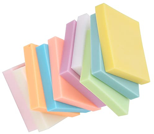 Rubber Stamp Block, 10PCS Square Rubber Stamp Carving Blocks Rubber Stamps Engraving Sheet Soft Carving Rubber Brick for Scrapbooking Postcards, Invitation Cards, DIY Carved Crafts Accessorie