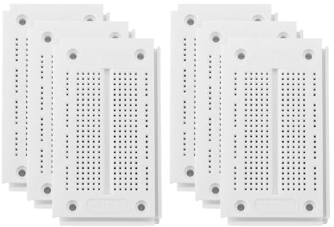 PATIKIL 6 Pcs Breadboard, Solderless Breadboard Large Breadboard 270 Tie Points Prototype PCB Bread Board Electronics Kit Plates