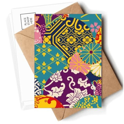 Postkarten, Umschläge, Blumenmuster, Porzellan, japanischer Stil, blanko, Notizkarten, Versand