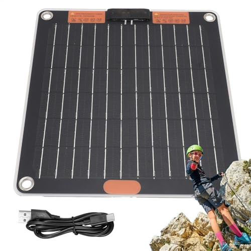 Cargador de panel solar, Paneles solares para, Banco de energía solar de 30 W Solar Charger, Paquete de baterías portátiles con 2 puertos USB, copia de seguridad de energía para, senderismo y mochil