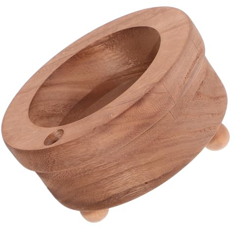 TOGEVAL Portavasos de madera Dispensador de tazas para soporte para taza de café para mostrador portavasos estantes madera Marrón