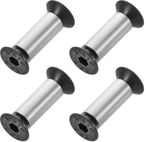 jojofuny Set de Rivets en Acier Allié Argentés Lot de 4 Vis Hexagonales Plates Renforçant la Solidité pour Poignée de Couteau pour Réparation et Bricolage de Couteaux