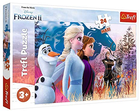 Trefl, Puzzle, Magische Reise, Disney Frozen 2, 24 Maxiteile, für Kinder ab 3 Jahren, Farbig