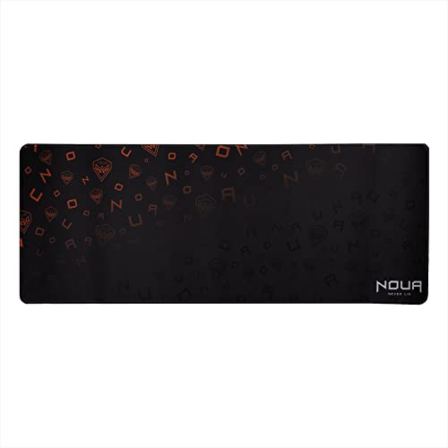 Noua Origin Gaming musmatta XXL 687 x 270 x 2 mm, bekväm musmatta med sydda kanter för mus och speltangentbord, vattentålig med slät yta, halkfri gummibas, svart