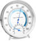 Igrometro Analogico, Termometro analogico con igrometro, Telaio in Acciaio Inox, igrometro e termometro per Il Controllo del Clima Ambiente