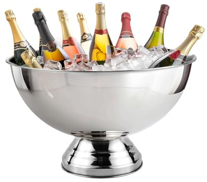 12L Premium Large Size Ice Bucket, Stainless Steel Champagne Bucket for Parties with Great Performance and Sleek Design