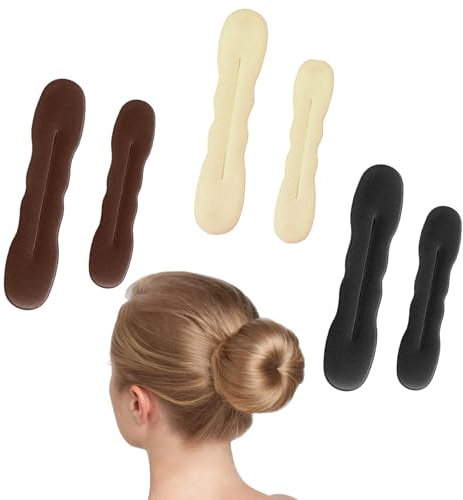 LURNODY 6 Stück Magischer Haarknoten Hair Bun Maker Hair Twister Twist-Schwamm-Haarband, für Mädchen, Hochsteckfrisuren für Frauen, French Twists Und Wellenförmige Haardekorationen