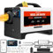 Chauffage Diesel 8 KW 12V/24/220V Tout-en-Un Portable Chauffage à Air Diesel,0,16-0,52 L/h Réchauffeur d'air Diesel 8-36 ℃ Réglable 15-20 m² Contrôle Intelligente Télécommande LCD Bluetooth APP