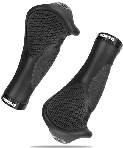 LYCAON Fahrradgriffe rutschfeste Ergonomisch Lenkergriffe, Fahrrad MTB Griffe Lenkergriffe, Fahrradlenker Bike Lenker Griffe Aluminium Lock - Scooter Mountainbike Urban Bike Road BMX Motorrad Zubehör