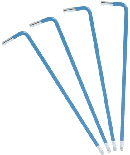 BokWin 3mm Ball End Hex Key Wrench, Blue, 4 Pack