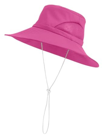 Hairbrella Satin-Lined, Waterproof Sun Hat, Adjustable Fit and Breathable Design (Pink Kids)