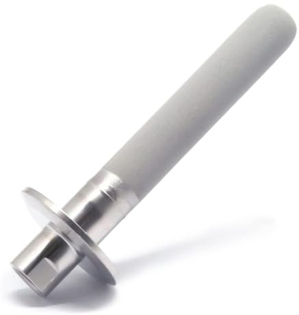 1.5 Tri-Clamp Stainless Steel Diffusion Stone, 2 Micron Aeration, Carbonation With 1/4 NPT CO2 Inlet (8 Length, 1/4 Female NPT)