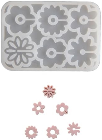 YPREWY Moldes de marcadores de vidrio, marcadores de bebidas, moldes de silicona, moldes en forma de flor, copas de vino, suministros de fiesta para bebidas de vino, marcadores de silicona en forma de