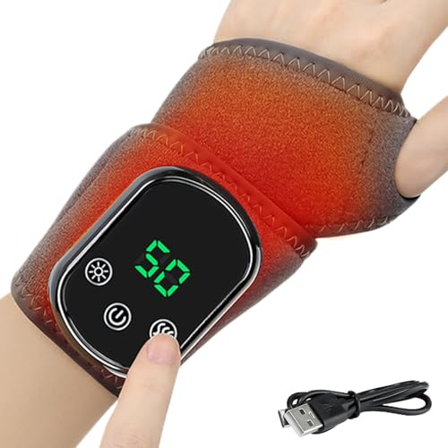 Férula de muñeca calentada | Herramientas de masaje con 3 modos de | vibración - Férula térmica para mano izquierda y derecha,para mujeres hombres rodilla tobillo brazo pierna trabajo viaje al a