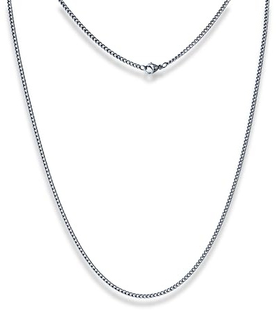 Lunara Atelier TITAN Panzerkette 2,2 mm, 100% reines TITAN, für empfindliche Haut, hypoallergene Halskette, schlichte und zeitlose Halskette für jeden Tag